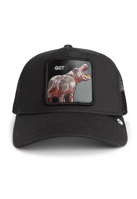 Унисекс шапка с бродерия - Коняк кафяв/Черен