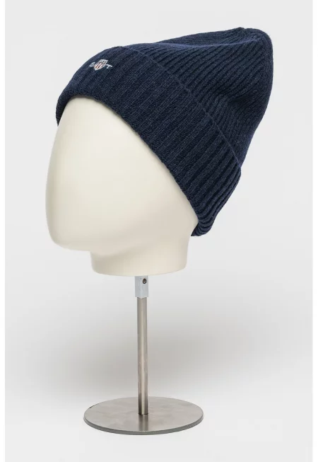 Унисекс шапка Shield с вълна и рипс - Тъмносин
