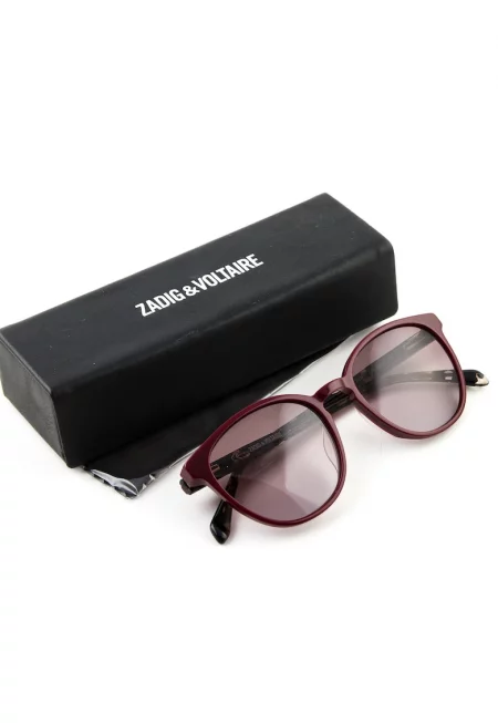 Унисекс слънчеви очила  бордо - 50 мм - с калъф