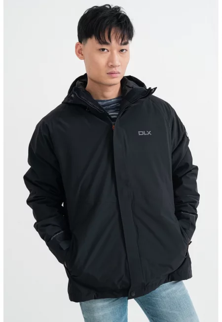 Водоустойчиво трекинг яке Frederic с дизайн 2 в 1 - Черен