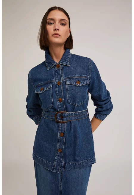 Яке от деним с връзка