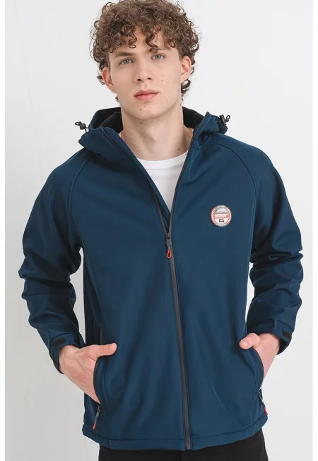 Яке Tamigo Badge с качулка - Петролно синьо