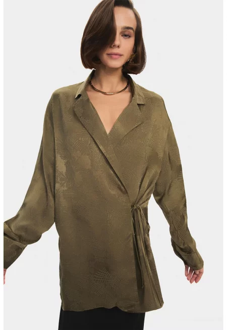 Застъпена свободна риза - Каки
