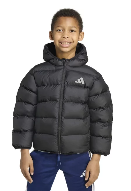 Зимно яке с качулка и капитониран ефект