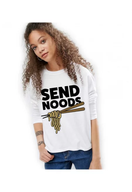 888113403-Бяла дамска блуза - Send Noods