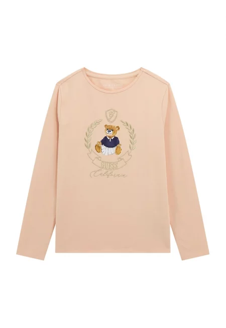 Блуза с овално деколте и шарка