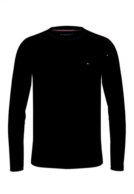 Блуза slim fit от органичен памук - Черен