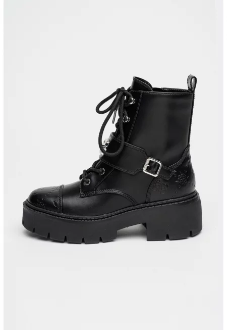 Боти от еко кожа - Черен