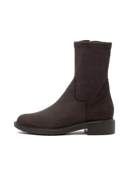 Боти с цип - Тъмнокафяв