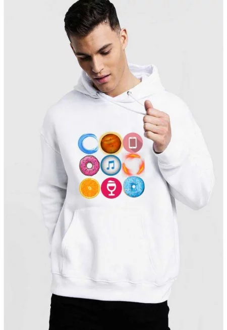 Бяла мъжка качулка - Кръг