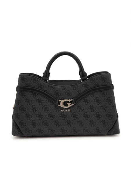 Чанта от еко кожа с монограм - Tъмносив