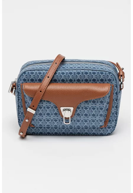 Чанта през рамо Beat с шарка - Тъмносин