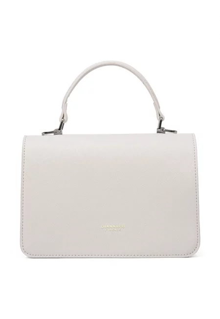 Чанта през рамо от еко кожа с лого - Бежов