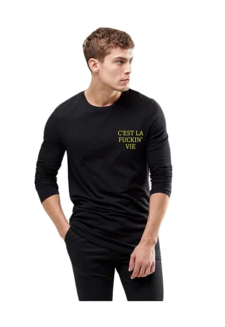 Черна мъжка блуза - C'est la vie