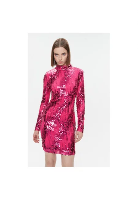 Дамска рокля -  303320744 - Полиетилен/Полиестер - Розов - Розово
