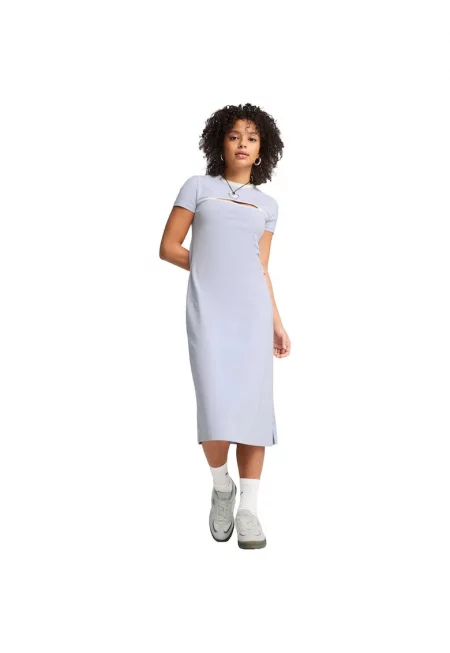 Дамска рокля  Wardrobe Ess Midi Cut-out Dress - Blue -
