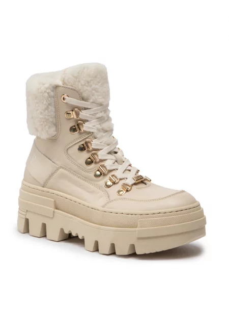 Дамски боти  Естествена кожа Бежови - Бежов