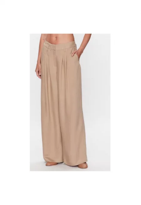 Дамски панталон -  302672271 - вискоза - лен - 34 - бежов