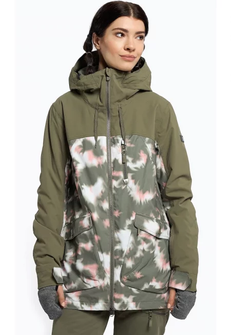 Дамско яке за сноуборд.  Полиестер - Зелено - Зелен