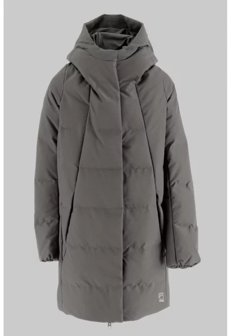 Едноцветно зимно яке - Tъмносив