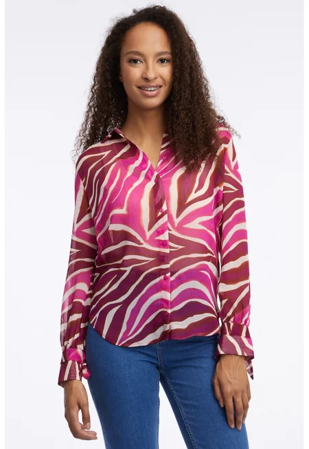 Ефирна риза с животинска шарка