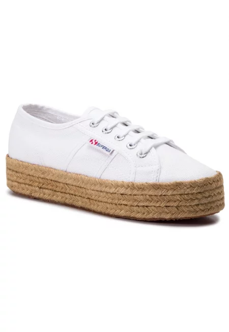 Еспадрили за жени -  201085660 - текстил - бял -