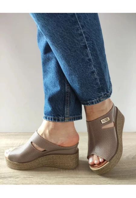 Ежедневни сабо дамски  018 1207P Grej - Сив - Сив