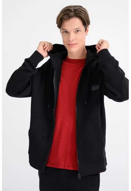 Худи Delastomer с цип - Черен