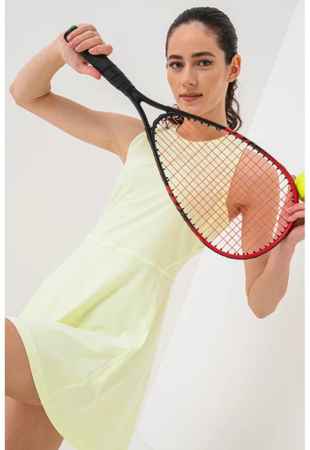 Къса тенис рокля Victory - Лайм зелено