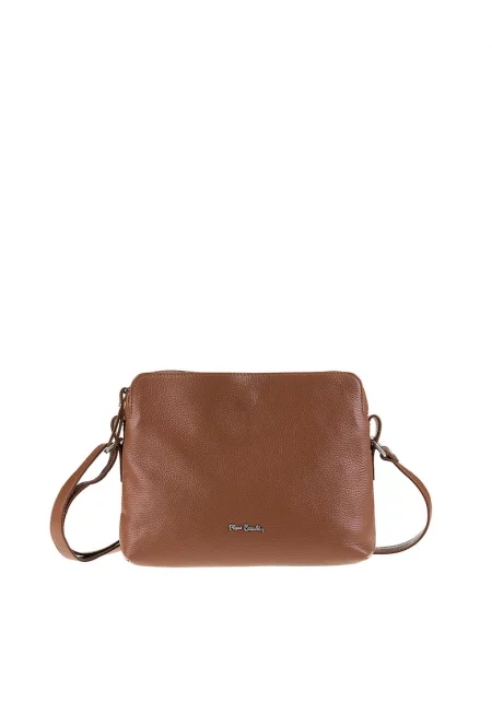 Кожена чанта през рамо Aralia Lux - Кафяв