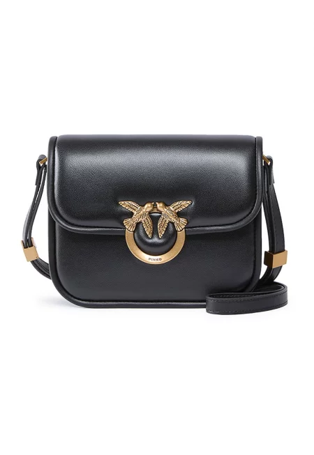 Кожена чанта за рамо с лого