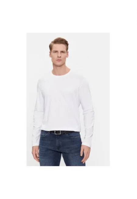 Мъжка блуза -  303631765 - Памук - Бяла