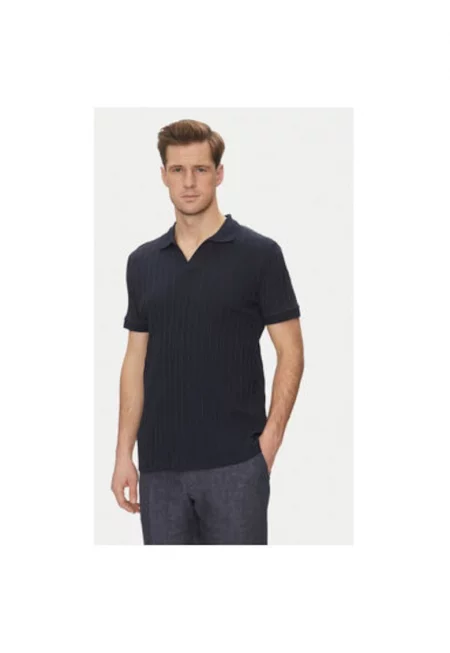 Мъжка поло тениска  10019269 30045547 - Памук - Тъмносиньо - Тъмносин