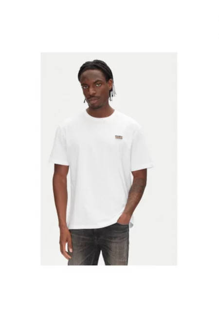 Мъжка тениска  78OAHE11 CJ110 - Памук - 46879 - Бял