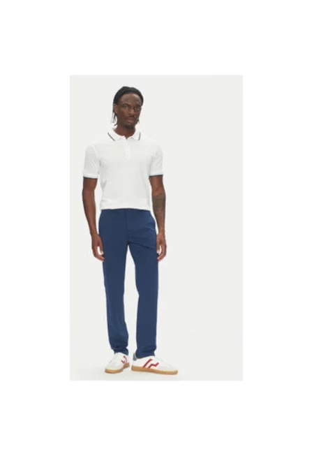 Мъжки чинос панталон  30-006052 - Полиестер/Вискоза - Син - Син