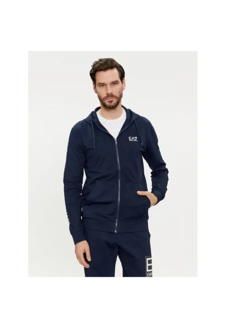 Мъжки спортен суичър -  534875 - тъмносин - памук