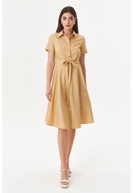 Миди рокля тип риза без шарка