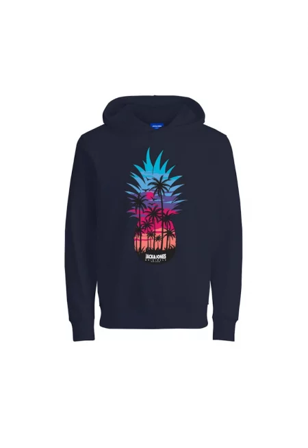 Момчешки суитшърт - Jack&Jones Junior - 302035861 - Памук/Полиестер - Син - Син