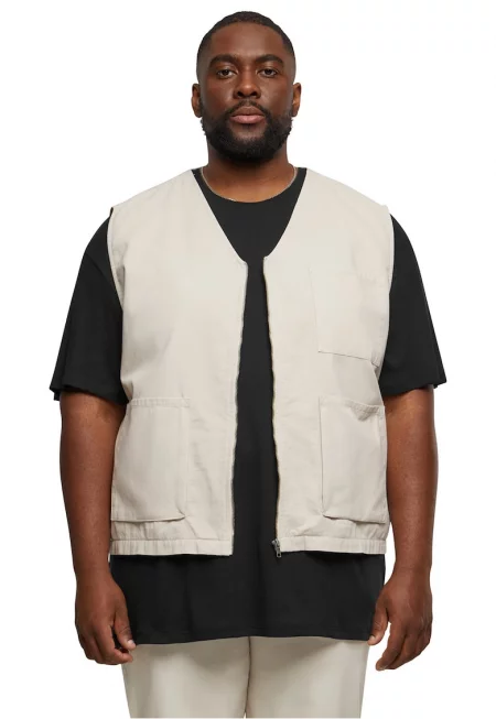 Памучен елек с пришити джобове