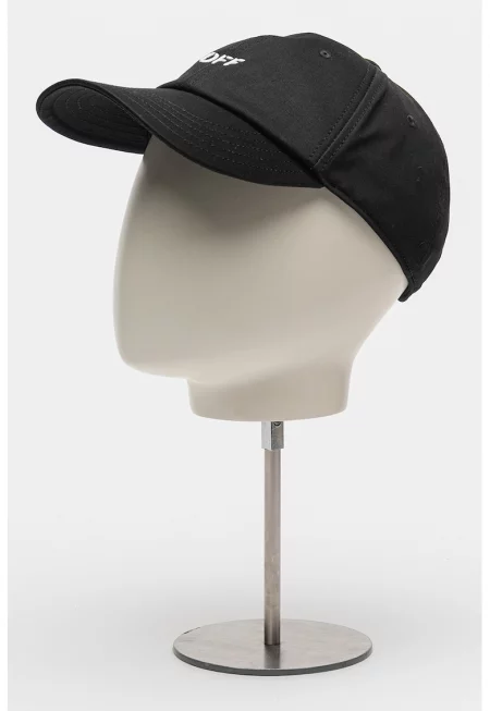 Памучна шапка с лого - Черен