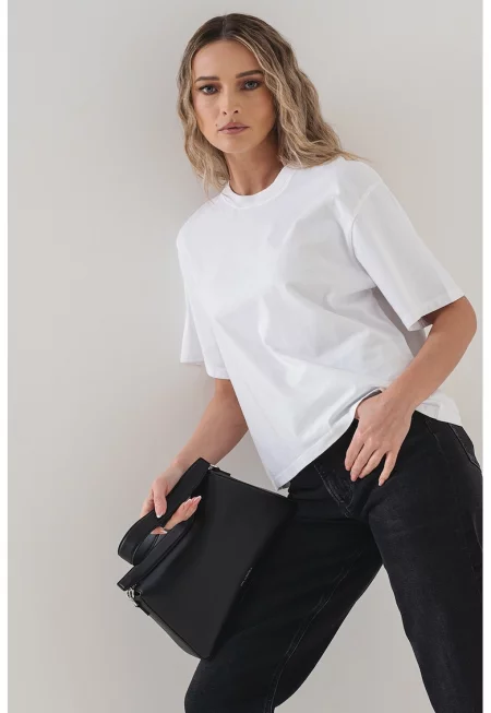 Памучна тениска - Бял