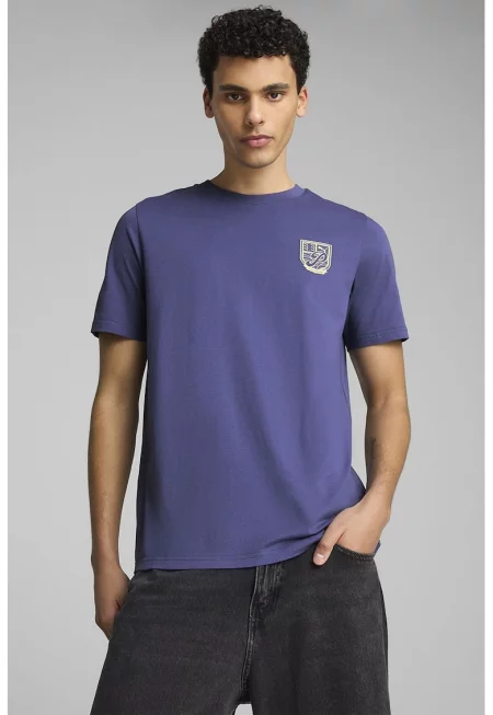 Памучна тениска с принт на гърба