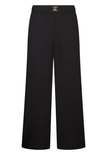 Панталон с широк крачол - Черен