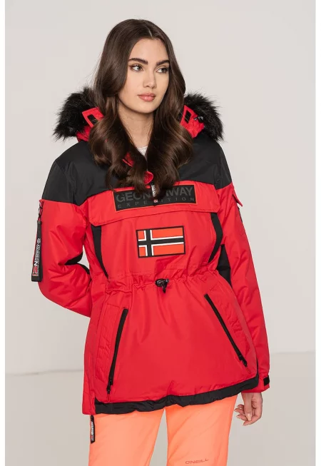 Подплатено зимно яке Bruna - Червен/Черен