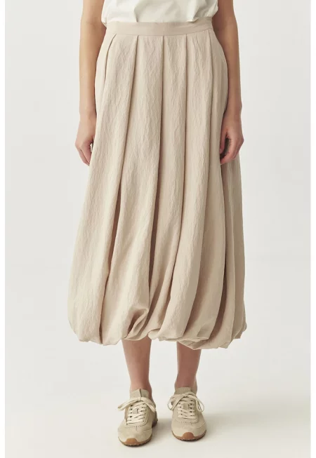 Пола с джоб - Светло бежово