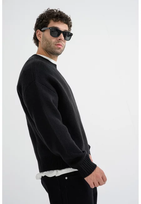 Пуловер с паднали ръкави