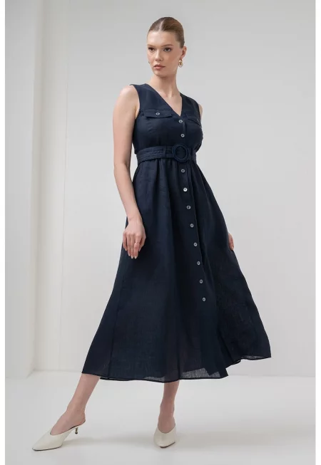 Разкроена рокля Picchio - Тъмносин