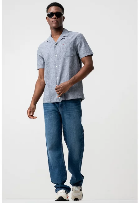 Риза с органичен памук и лен