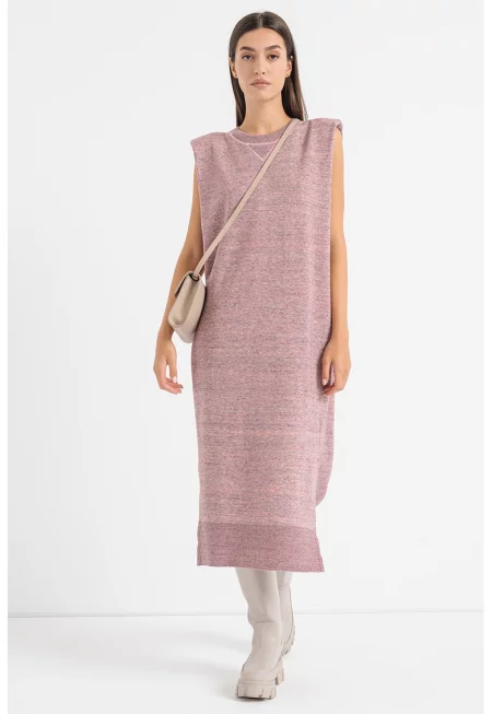 Рокля Faja с цепки встрани - Лилав/Прашно розово