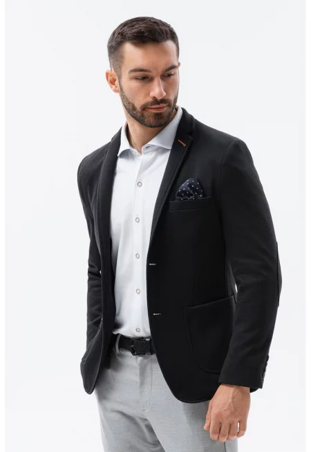 Сако с раздвоен ревер - Черен